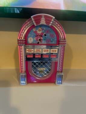 9-inch Decorative Vintage Jukebox, pink - Business Supplies,